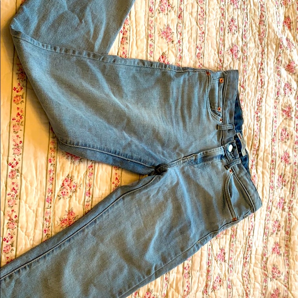 Grils Levi Strauss High Waisted Light Wash Jeans